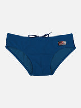 Man blue navy swim briefs