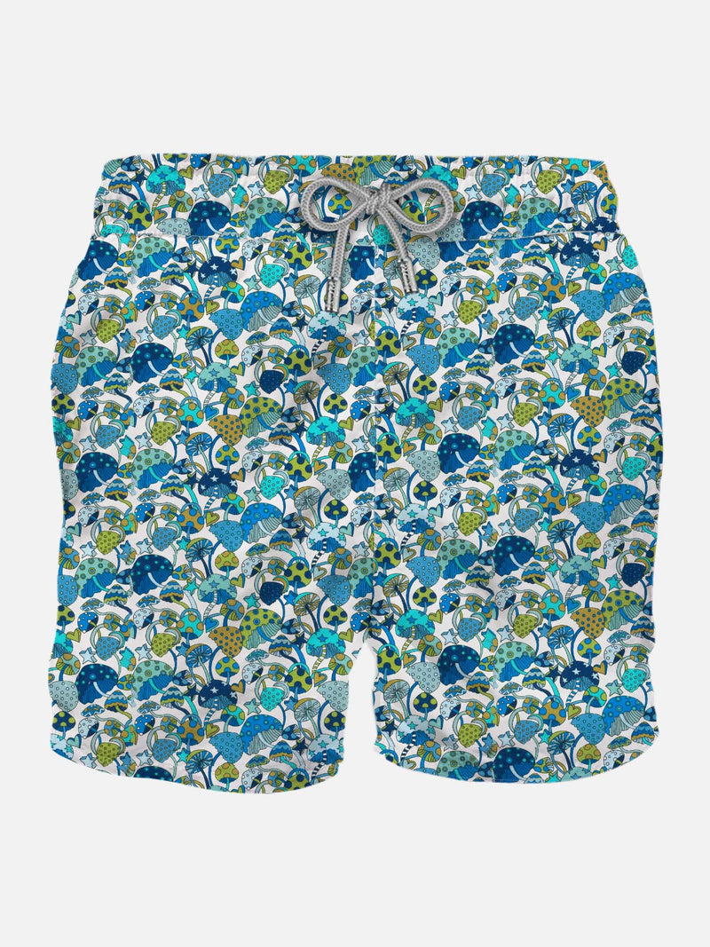 Man classic swim shorts with mushroom print | Made with Liberty fabric