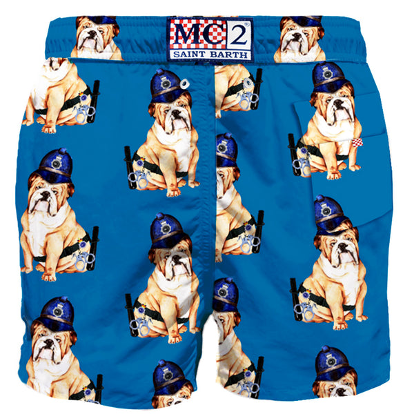 Man classic swim shorts with print