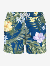 Light fabric man swim shorts tropical print