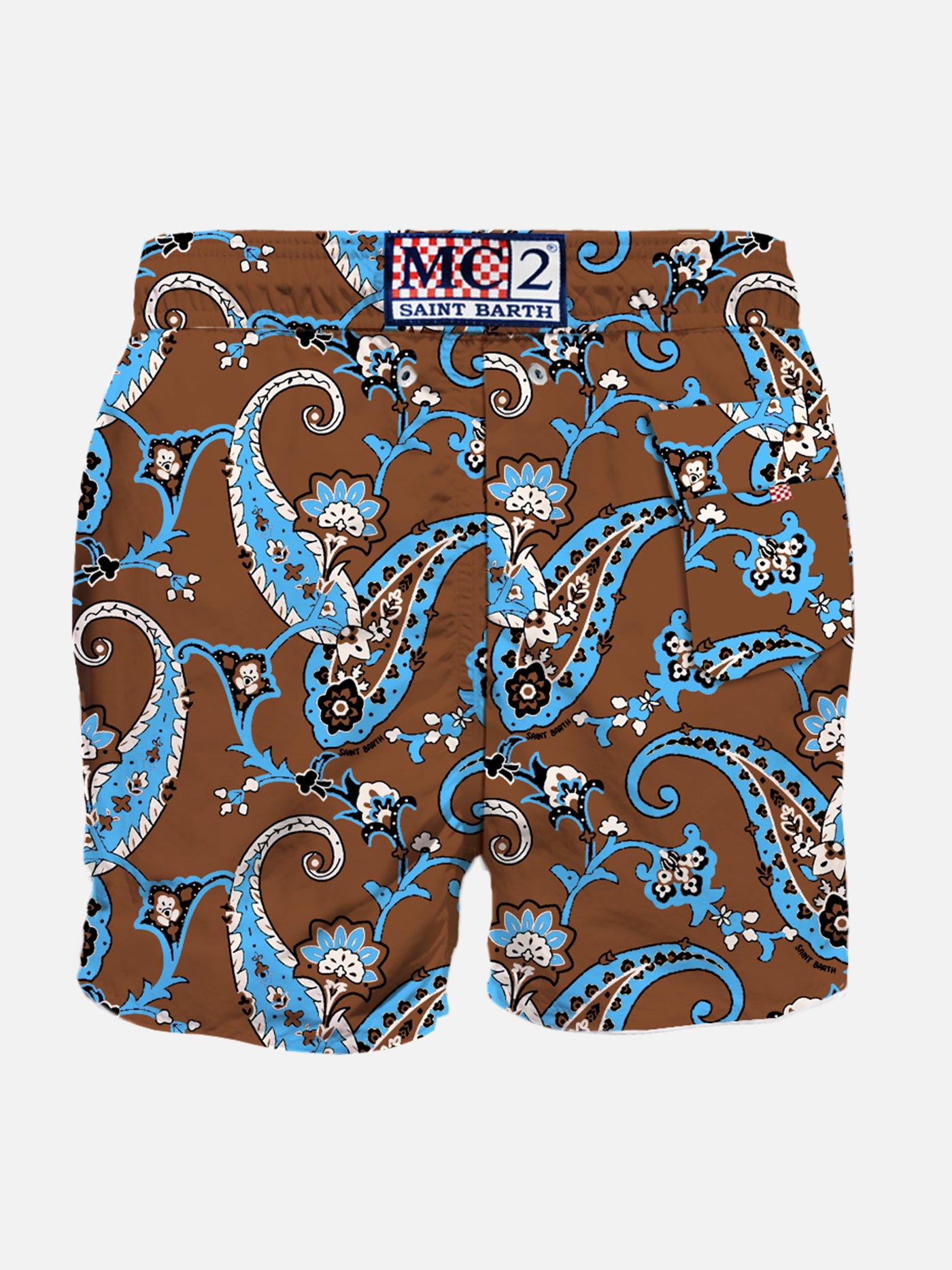 Man linen swim shorts with paisley print - MC2 Saint Barth