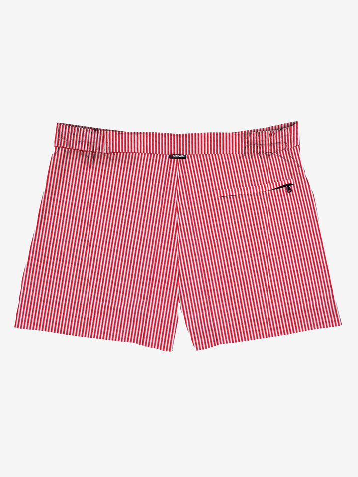 Man swim shorts with red striped