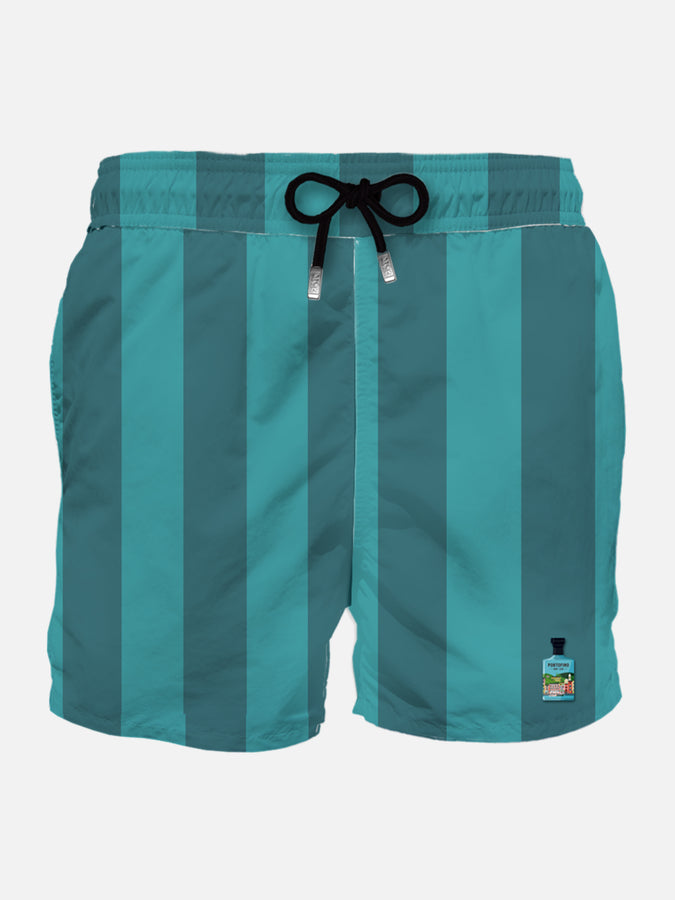 Mc2 Saint Barth Costume da bagno da uomo classico con patch gin Portofino | PORTOFINO DRY GIN EDIZIONE SPECIALE