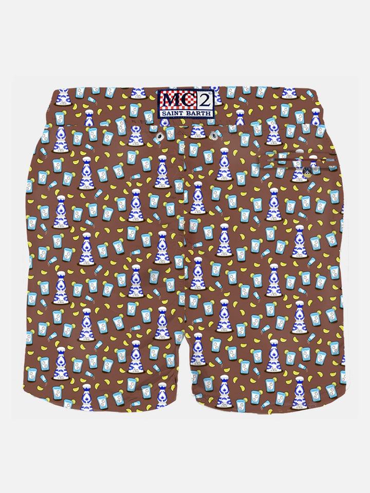 Man light fabric swim shorts with tequila print - MC2 Saint Barth