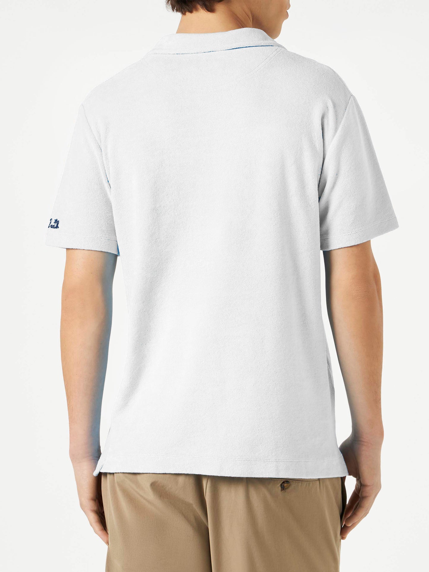Man white cotton terry polo - MC2 Saint Barth