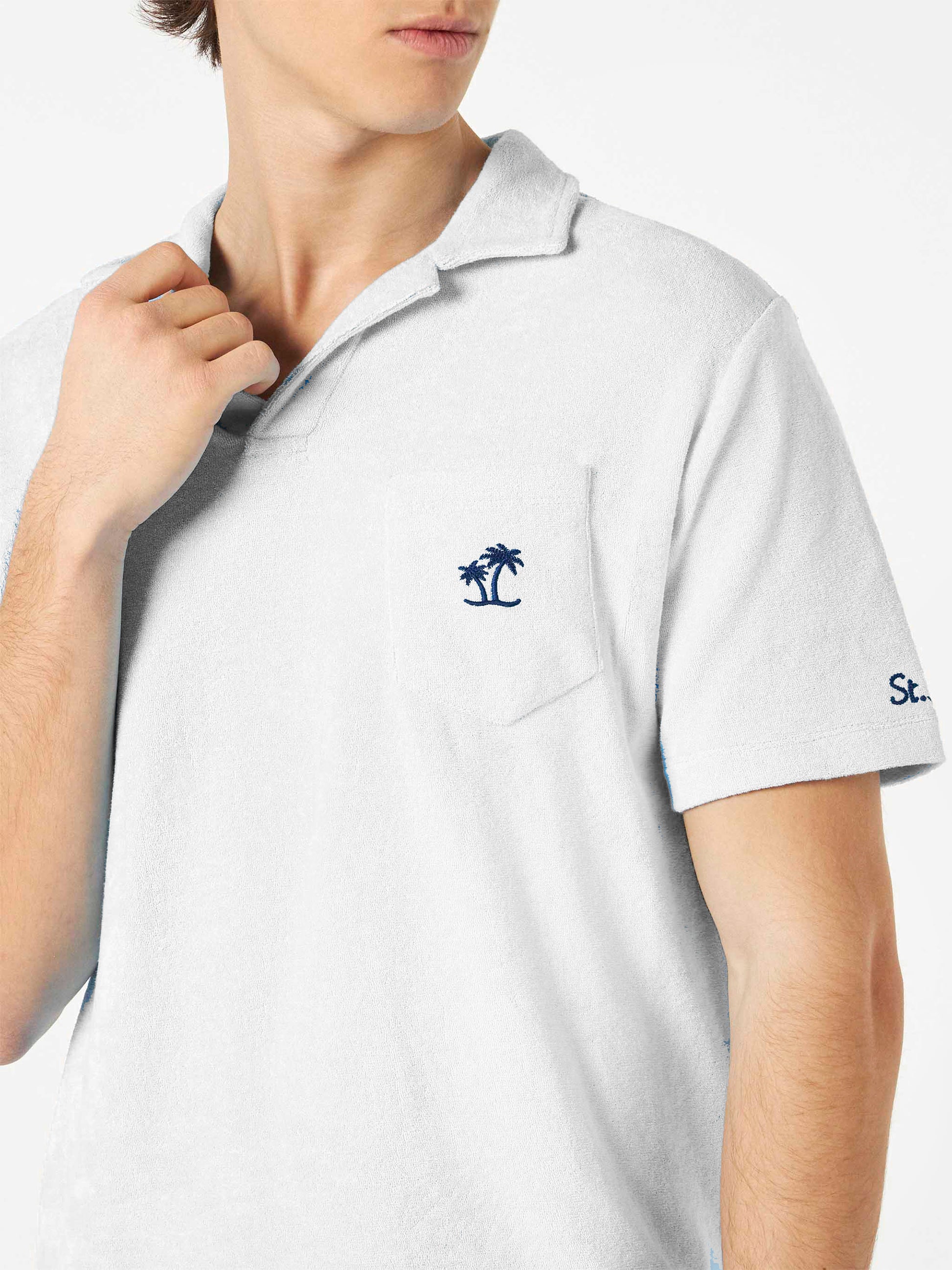 Man white cotton terry polo - MC2 Saint Barth