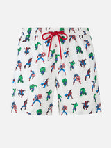 Boy lightweight fabric swim-shorts Jean Lighting with Marvel superheroes print | MARVEL SPECIAL EDITION