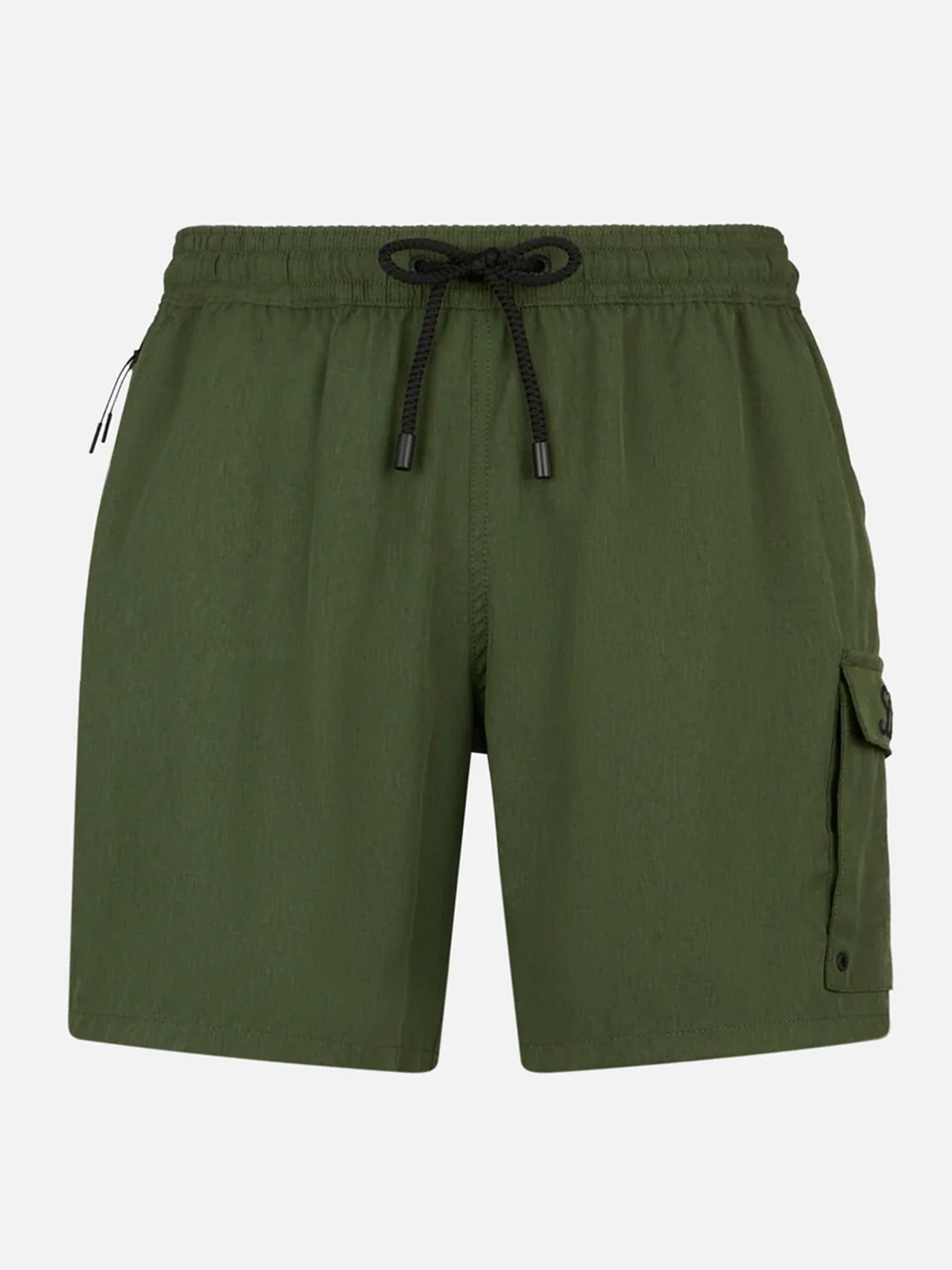 Man military green comfort and stretch swim shorts - MC2 Saint Barth