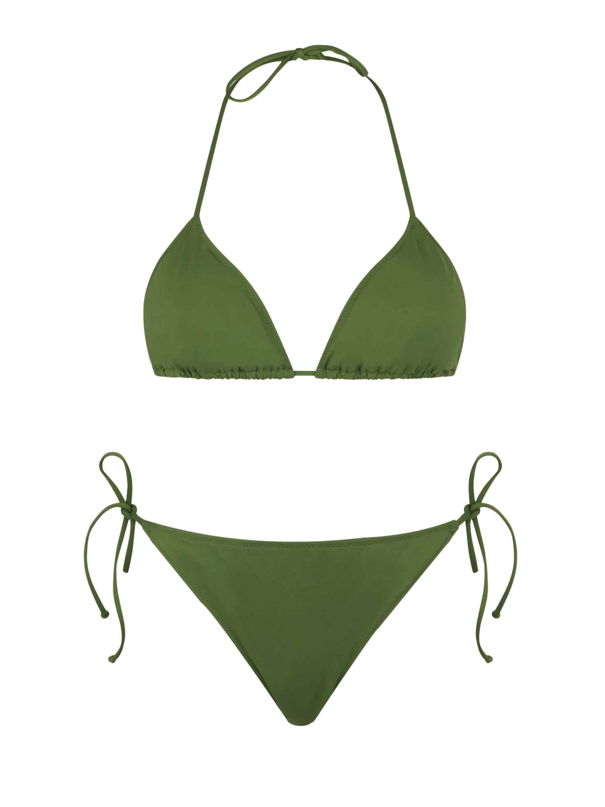 Bagno Costume Mare Militare Bikini Da Donna A Triangolo Verde Militare – MC2 Saint Barth