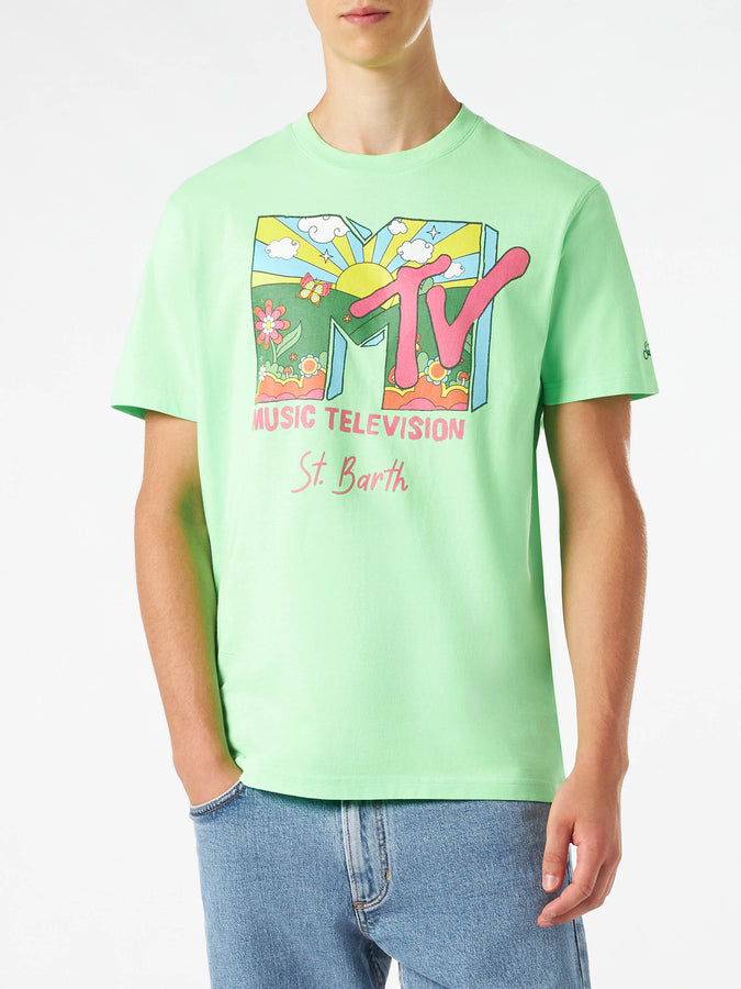 Mc2 Saint Barth T-shirt da uomo con stampa frontale MTV | Edizione Speciale MTV©