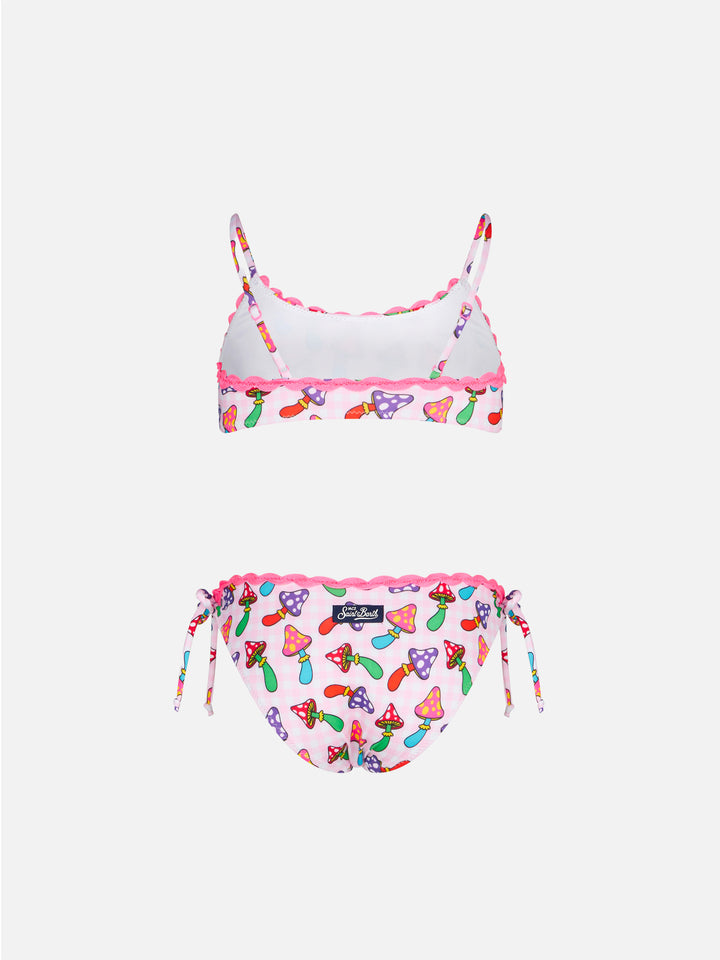 Girl bralette bikini with mushrooms print - MC2 Saint Barth