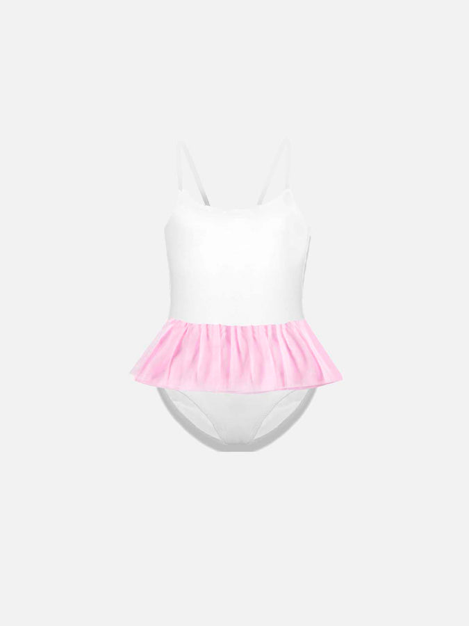 Mc2 Saint Barth Costume intero da bambina con volant in tulle