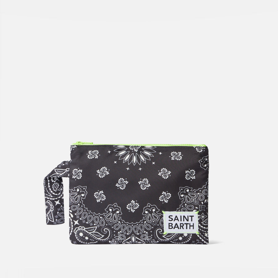 Mc2 Saint Barth Pochette Pareasy in nylon con stampa bandana