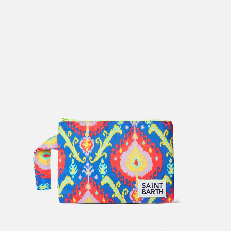 Mc2 Saint Barth Pochette Pareasy in nylon con stampa ikat