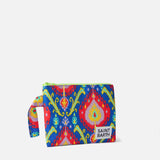 Pareasy-Nylon-Pochette mit Ikat-Print