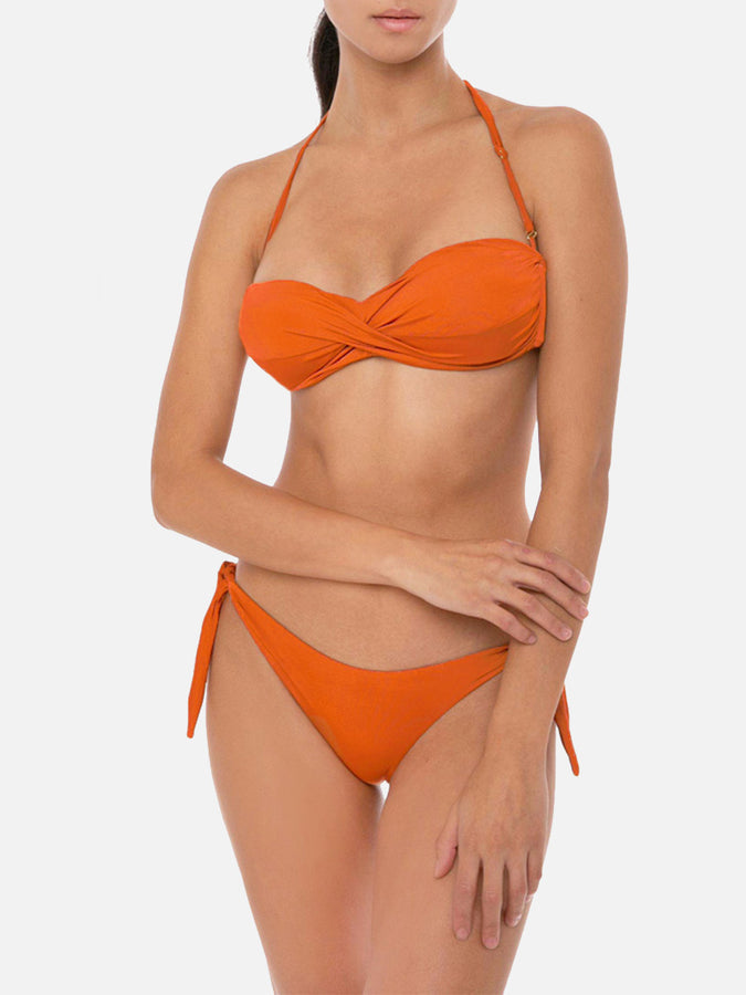 Mc2 Saint Barth Bikini a fascia drappeggiato arancione