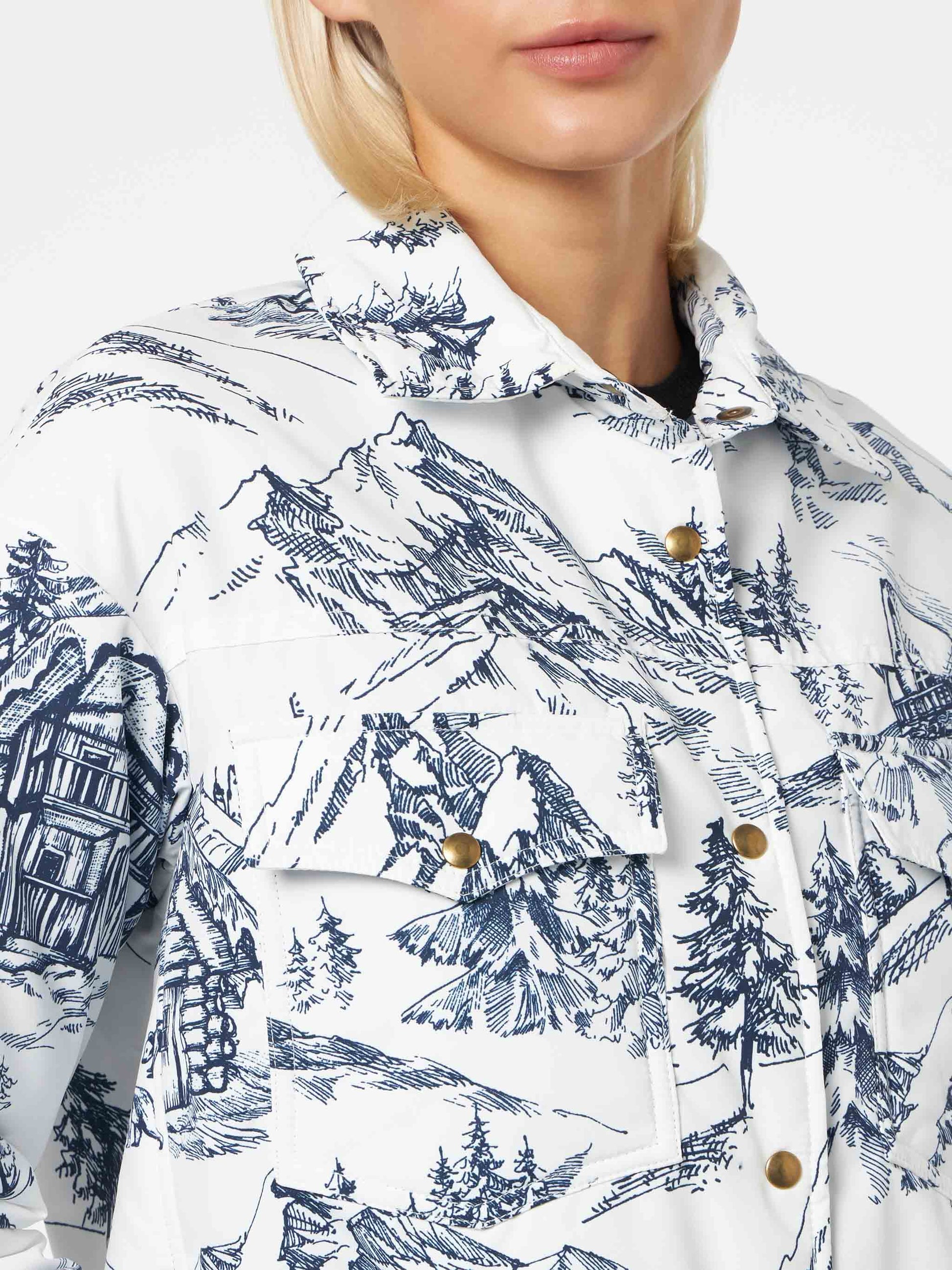 Woman quilted padded jacket with bandanna print - MC2 Saint Barth