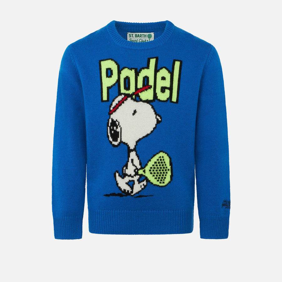 Mc2 Saint Barth Maglia da bambino girocollo con stampa jacquard padel Snoopy | SNOOPY - EDIZIONE SPECIALE PEANUTS™