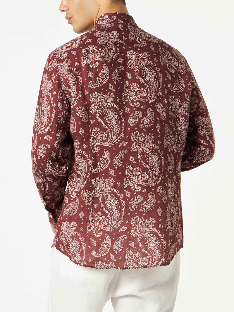 Camicia da uomo con stampa paisley