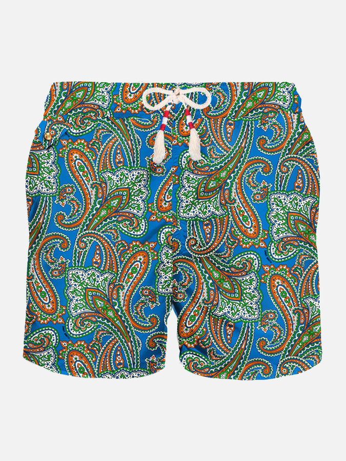 Mc2 Saint Barth Costume da bagno da uomo in tessuto leggero con stampa paisley