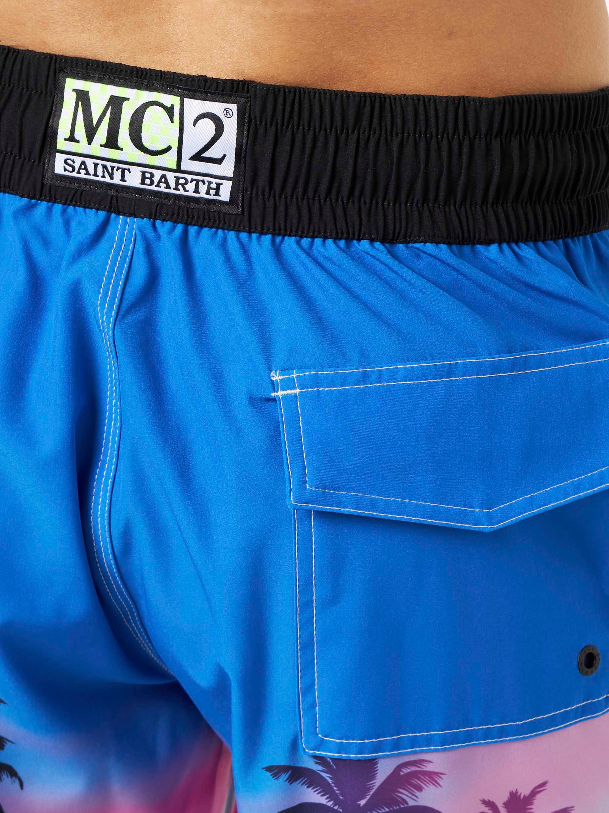 Costume mare surf uomo 100 RAD MOOD azzurro Costume mare surf uomo 100 RAD MOOD azzurro
