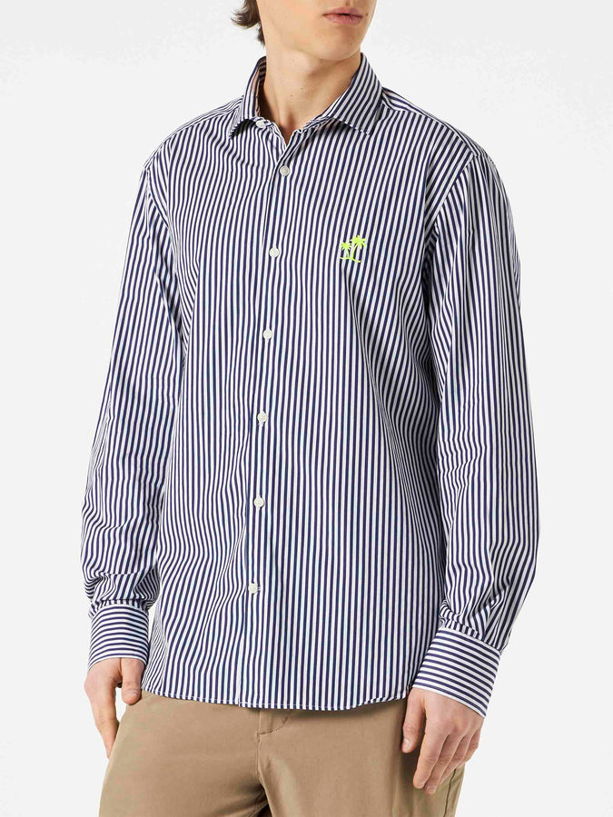 Mc2 Saint Barth Camicia da uomo Pamplona in cotone a righe