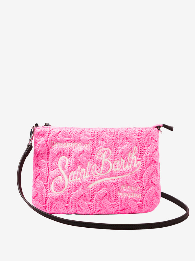 Mc2 Saint Barth Pouch a tracolla Parisienne con motivo intrecciato rosa