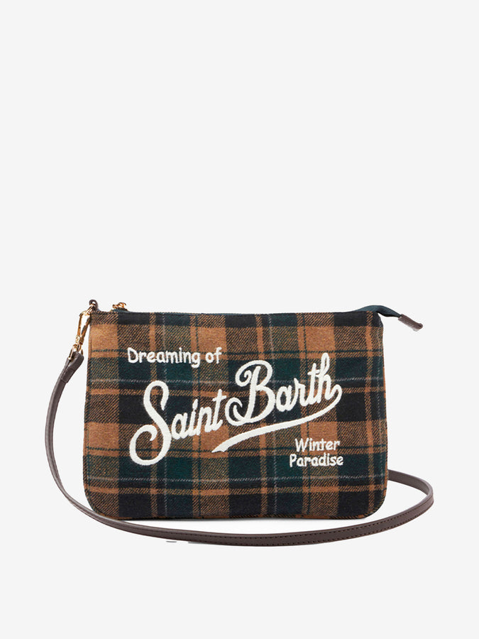 Mc2 Saint Barth Pouch a tracolla Parisienne con motivo tartan verde