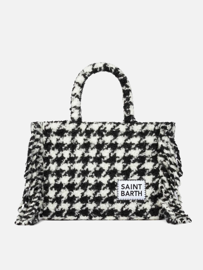 Mc2 Saint Barth borsa Colette coperta con stampa pied de poule