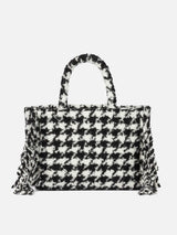 Colette blanket handbag with pied de poule print