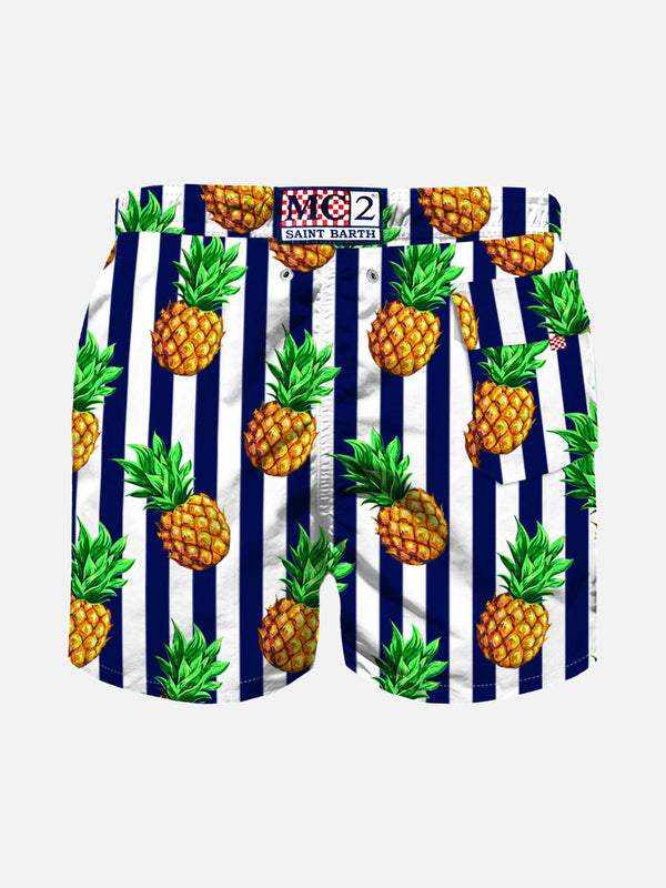 Pineapple print boy swim shorts