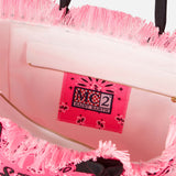 Borsa Vanity fucsia fluo rosa con stampa bandana