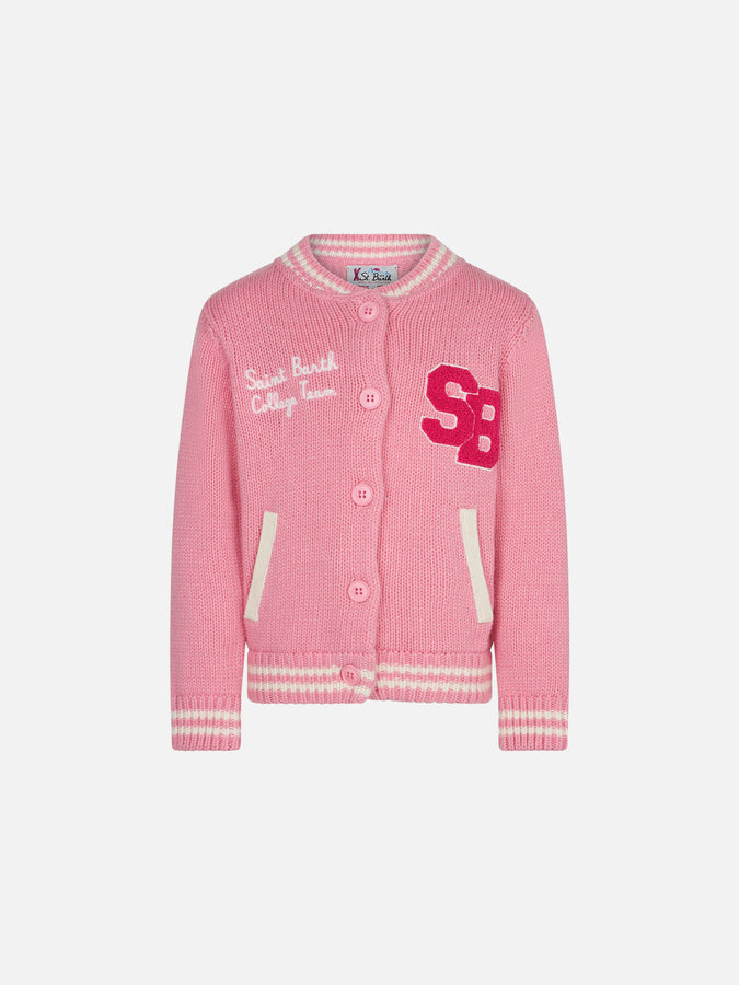 Mc2 Saint Barth Cardigan college da bambina rosa