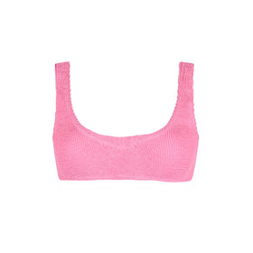 Naima crinkle classico top a bralette rosa