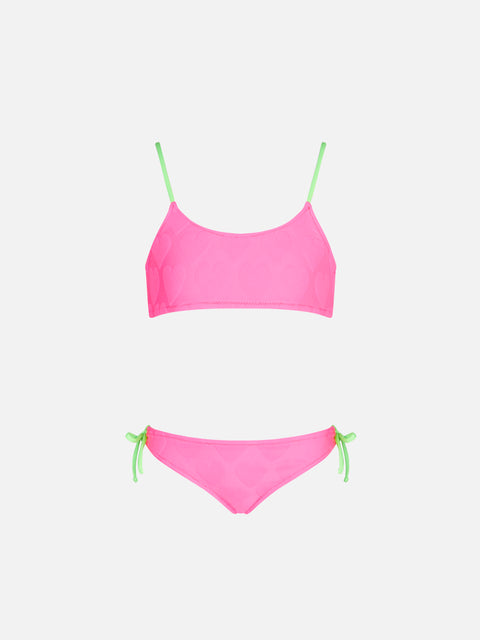 Girl bralette bikini with hearts - MC2 Saint Barth