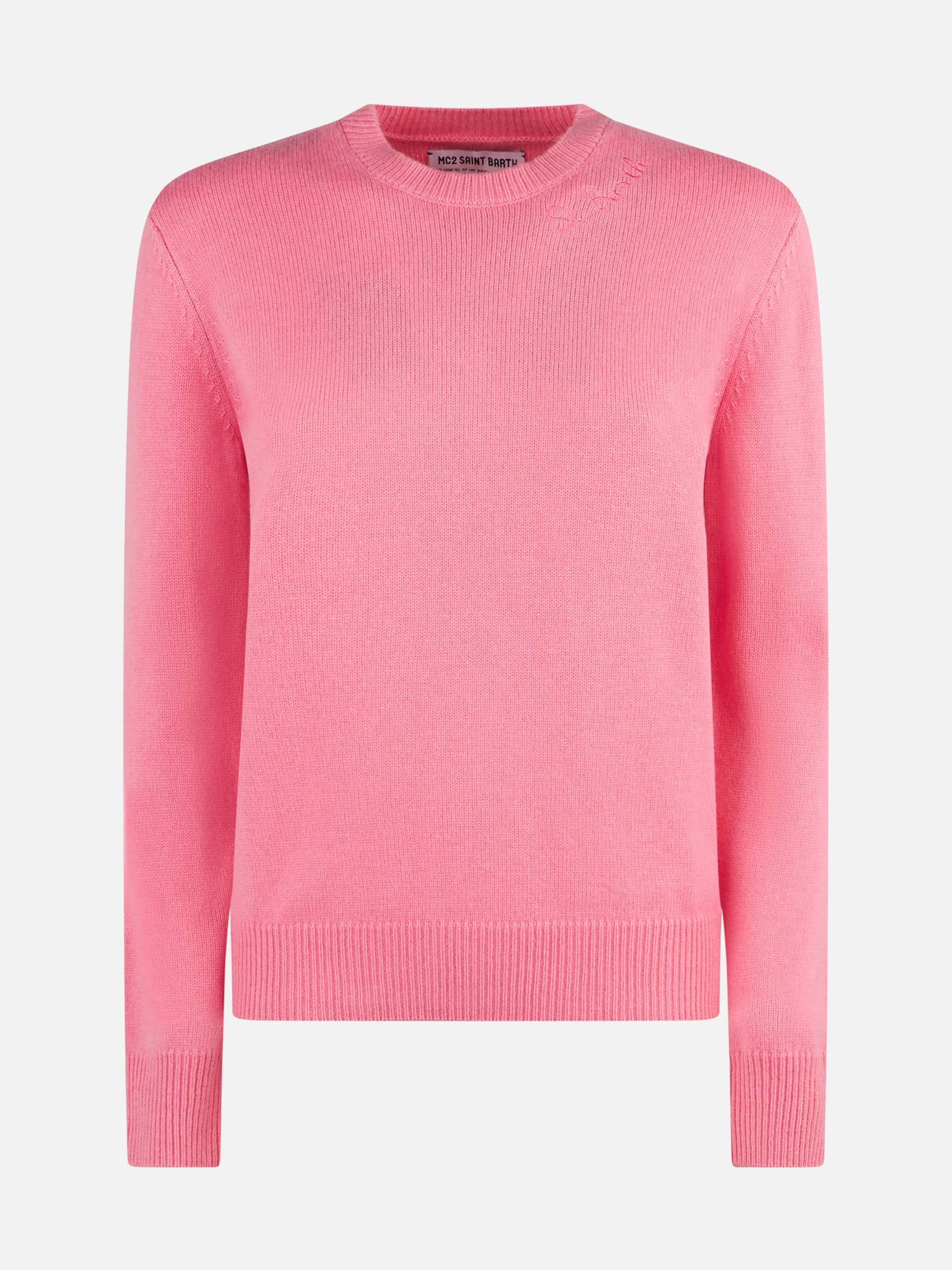 Woman pink cashmere blend sweater New Queen - MC2 Saint Barth