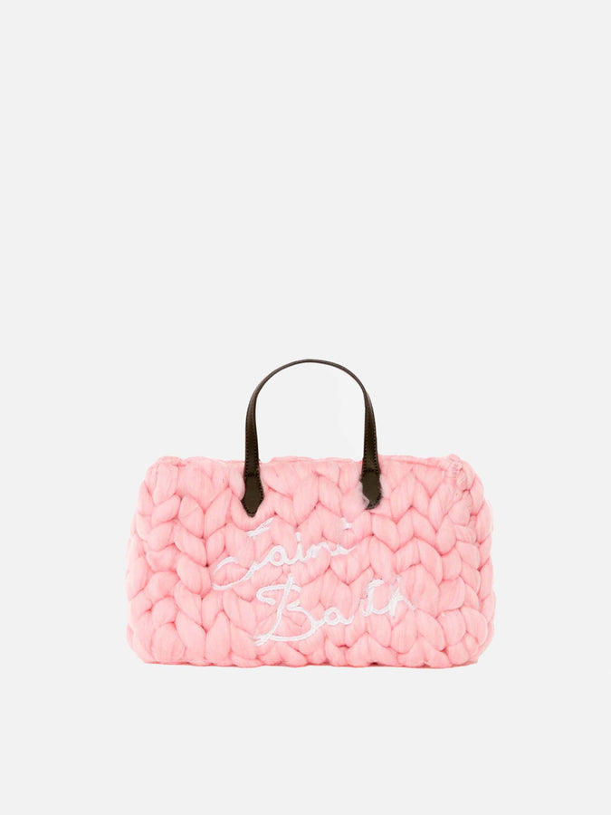 Mc2 Saint Barth Borsa Vivian jumbo in tricot rosa