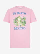 Herren-T-Shirt aus Baumwolle mit St. Barth Mojito-Aufdruck