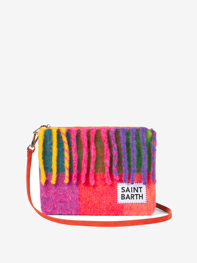 Mc2 Saint Barth Pouch coperta a tracolla Parisienne con check multicolor luminoso