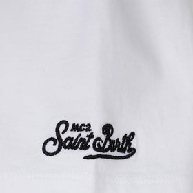 Boy cotton t-shirt with green bandanna printed pocket - MC2 Saint Barth