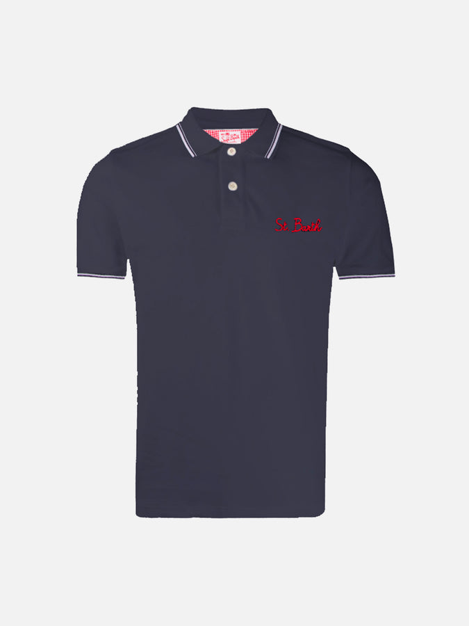 Mc2 Saint Barth Polo piquet da bambino blu navy