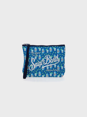 Pochette Aline in scuba con stampa gin