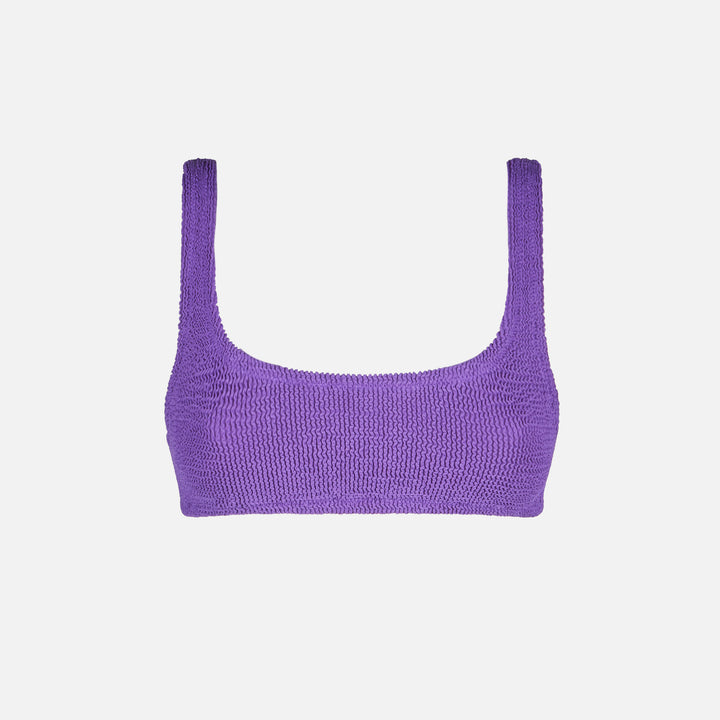 Costume da bagno bralette viola crinkle per donna