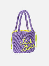 Rope violet crochet shoulder bag