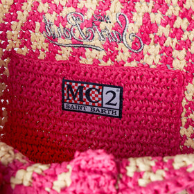 Vanity shoulder raffia bag with Saint Barth embroidery - MC2 Saint Barth