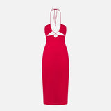 Longuette cutout fuchsia dress Farah