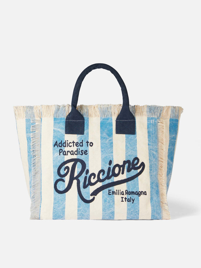 Mc2 Saint Barth Borsa a spalla Vanity in canvas con stampa Riccione