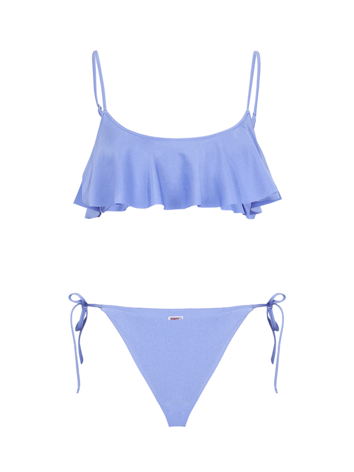 Woman lilac bralette bikini with volant - MC2 Saint Barth
