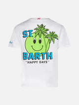 T-shirt da bambino in cotone con stampa St. Barth Happy Days