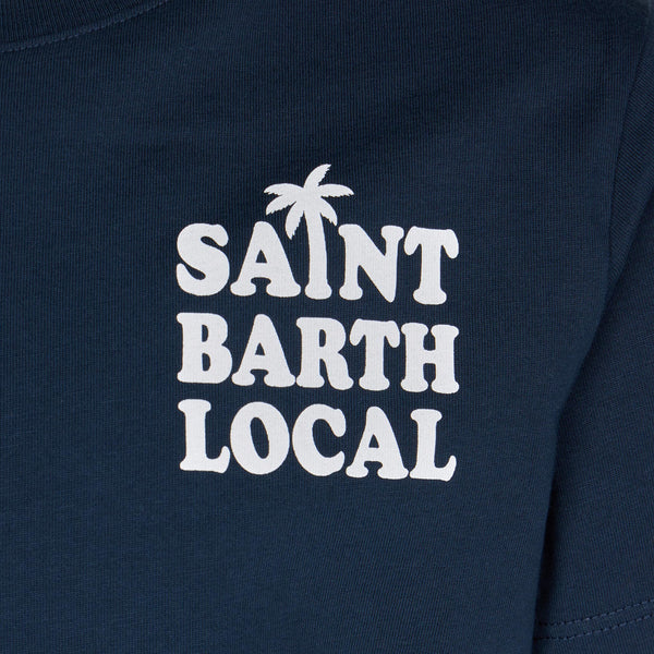 Baumwoll-T-Shirt für Jungen mit Saint Barth Local-Aufdruck